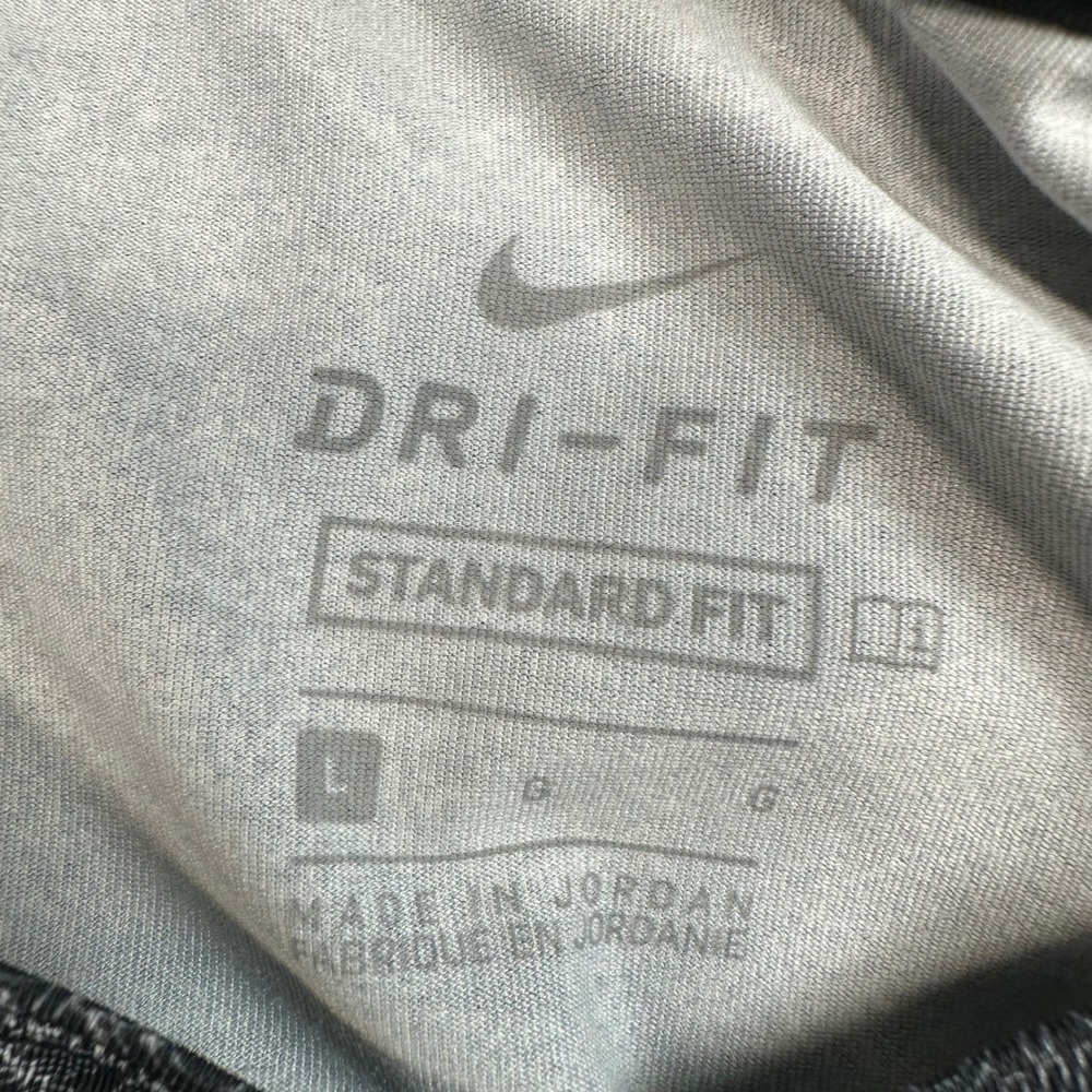 Nike Pro Shirt Womens L Gray Black Logo Camo Training Top Short Sleeve Dri-FIT - Picture 3 of 11